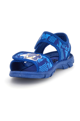 Sandali blu sportivi con doppia chiusura a strappo Sonic N9610103T