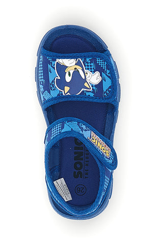 Sandali blu sportivi con doppia chiusura a strappo Sonic N9610103T
