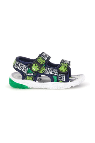 Sandali blu verde con strappi e luci Avengers R1010263T