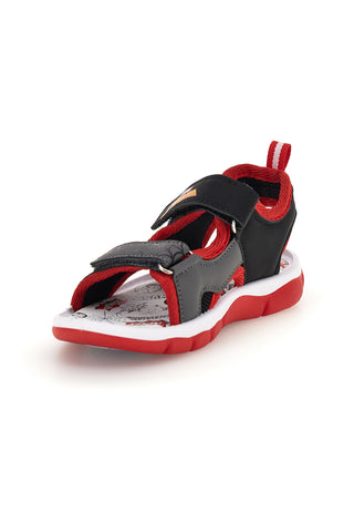 Schwarze rote Sandalen mit Riemen und Spiderman Lichter R1310651S
