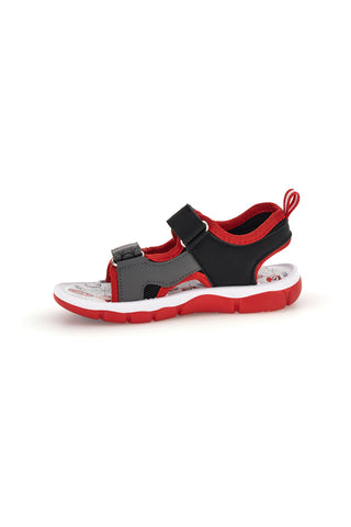 Schwarze rote Sandalen mit Riemen und Spiderman Lichter R1310651S