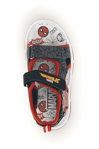Schwarze rote Sandalen mit Riemen und Spiderman Lichter R1310651S