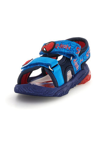 Hellblaue Sandalen mit Riemen und Spiderman-Leuchten R1310666T10