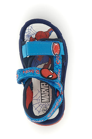 Hellblaue Sandalen mit Riemen und Spiderman-Leuchten R1310666T10