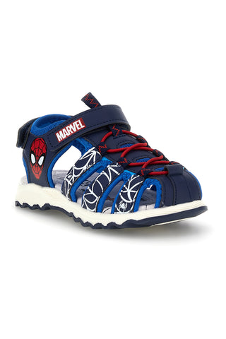 Sandali blu con stampa Spiderman e chiusura a strappo Spiderman R1310669S