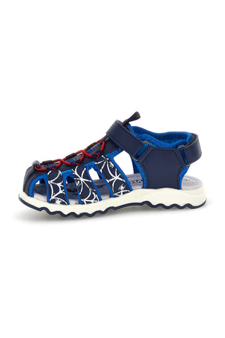 Sandali blu con stampa Spiderman e chiusura a strappo Spiderman R1310669S