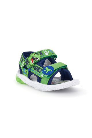 Blau grüne Sandale mit T-Rex Design mit Dinosaurier Lichter S8020229T10