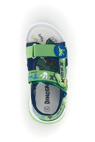 Blau grüne Sandale mit T-Rex Design mit Dinosaurier Lichter S8020229T10