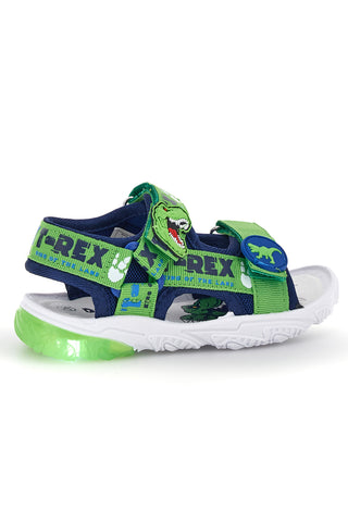 Blau grüne Sandale mit T-Rex Design mit Dinosaurier Lichter S8020229T10