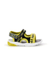 Schwarz gelbe Sandalen mit Riemen und Lichter Batman W1020214T