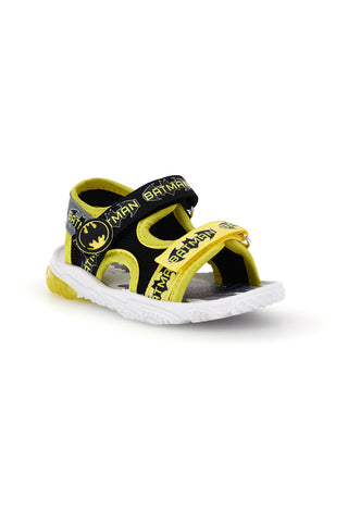 Schwarz gelbe Sandalen mit Riemen und Lichter Batman W1020214T