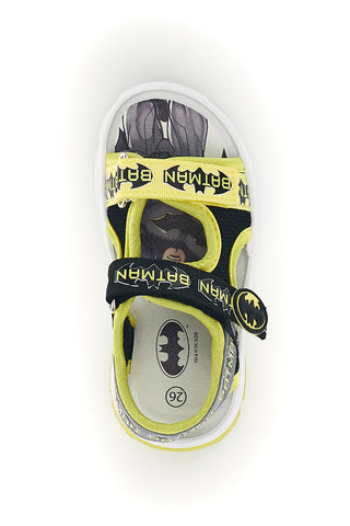 Schwarz gelbe Sandalen mit Riemen und Lichter Batman W1020214T