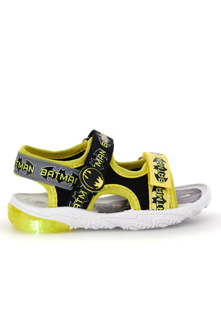 Schwarz gelbe Sandalen mit Riemen und Lichter Batman W1020214T