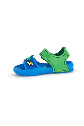 Blaue und grüne Sandalen mit Dinosaurier-Riemen S8020241S01
