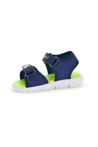 Sandali blu e verde con chiusura a strappo Superga S63S820
