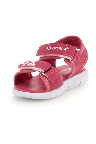 Sandali rosa con chiusura a strappo Superga S63S820