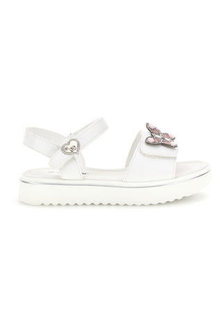 Weiße Sandalen mit Schmetterlingsapplikation Energy E535