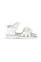 Weiße Sandalen mit silbernen Herzen Thank you girl 200C574