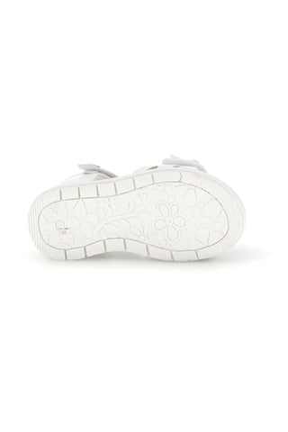Weiße Sandalen mit silbernen Herzen Thank you girl 200C574