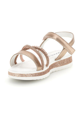 Sandali Oro Rosa con Strass Grazie girl 283585