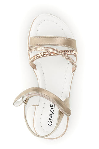 Sandali Oro Rosa con Strass Grazie girl 283585