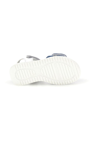 Blaue und silberne Sandalen mit Herz-Applikation Dankeschön Mädchen 218593