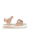Sandali rosa applicazioni floreali cinturino regolabile Grazie girl 218594