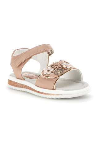 Sandali rosa applicazioni floreali cinturino regolabile Grazie girl 218594