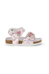 Weiße Sandalen mit Blumenmuster und Einhorndruck Pitt Kinder 14602