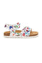 Sandali Bianchi con Stampa Cuori Pitt kids 14606