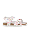 Weiße Sandalen mit Blumendruck Pitt kids 14407