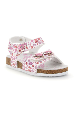 Weiße Sandalen mit Herzchen Print Pitt kids 14609