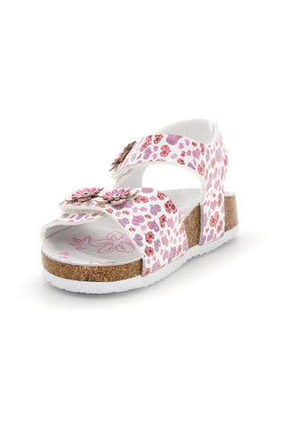 Weiße Sandalen mit Herzchen Print Pitt kids 14609