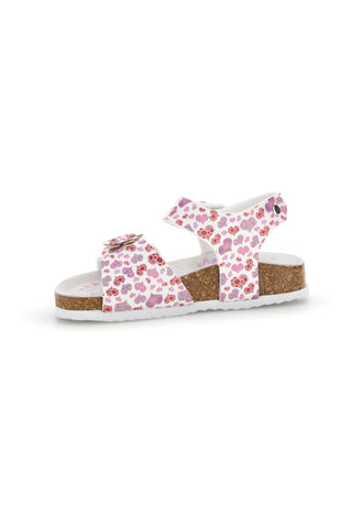 Weiße Sandalen mit Herzchen Print Pitt kids 14609