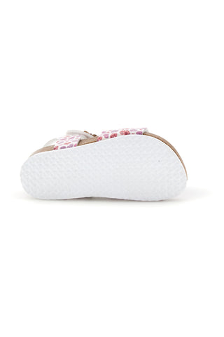 Weiße Sandalen mit Herzchen Print Pitt kids 14609