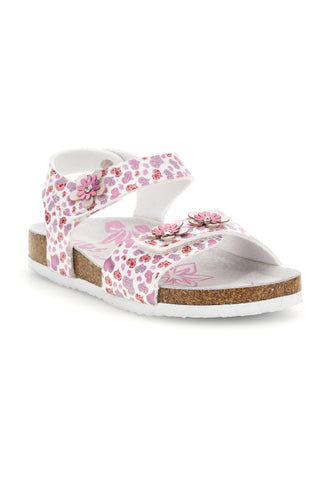 Weiße Sandalen mit Herzchen Print Pitt kids 14609
