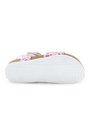 Weiße Sandalen mit Herzchen Print Pitt kids 14609