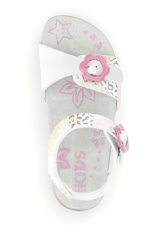 Weiße Sandalen mit Tierprint Pitt Kinder 14610