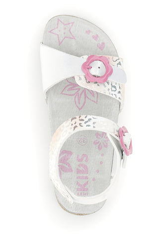 Weiße Sandalen mit Tiermotiv Pitt Kinder 14610