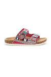 Ciabatte Bordeaux con Strass e Doppia Fibbia Pitt kids 14404