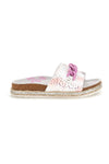 Ciabatte Bianche con Applicazione Floreale Pitt kids 14436