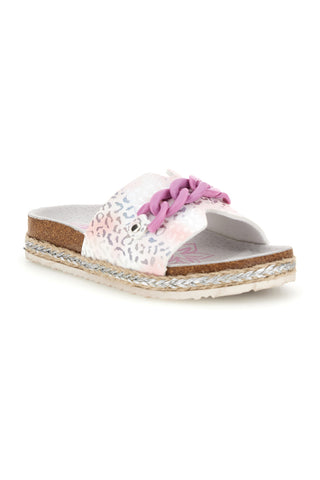 Ciabatte Bianche con Applicazione Floreale Pitt kids 14436