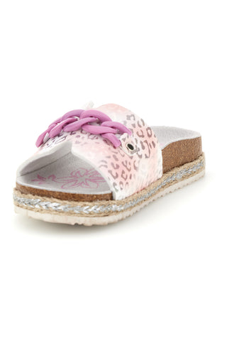 Ciabatte Bianche con Applicazione Floreale Pitt kids 14436