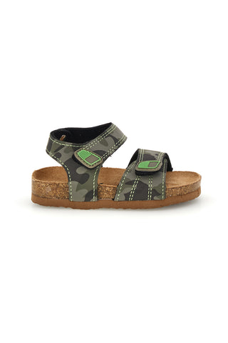 Grüne Camouflage Sandalen mit Riemen Pitt Kinder 14512