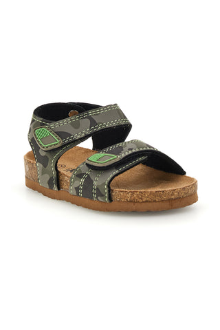 Grüne Camouflage Sandalen mit Riemen Pitt Kinder 14512