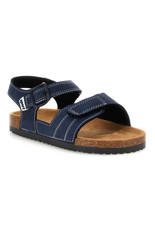 Blaue Sandalen mit doppeltem Riemen Pitt Kinder 14604
