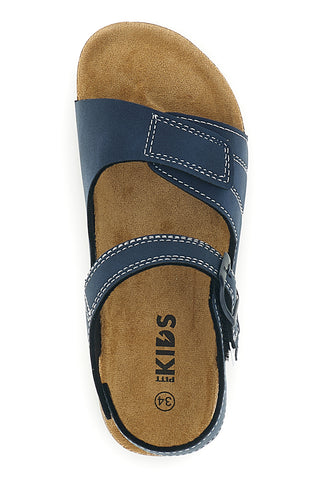 Blaue Sandalen mit doppeltem Riemen Pitt Kinder 14604
