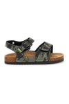 Grüne Sandalen mit doppeltem Riemen Pitt Kinder 14604