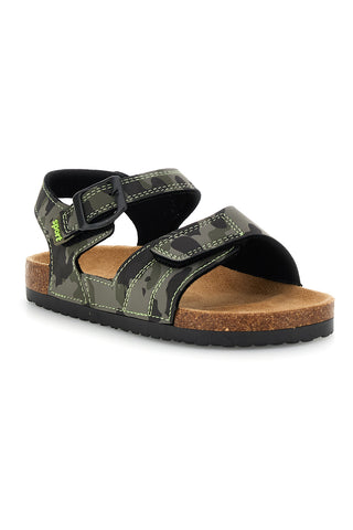 Grüne Sandalen mit doppeltem Riemen Pitt Kinder 14604