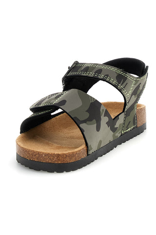 Grüne Sandalen mit doppeltem Riemen Pitt Kinder 14604